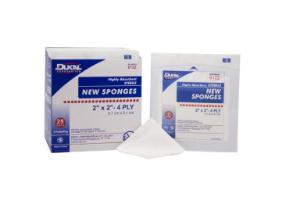 Sterile, New Sponge, 2" x 2", 4-ply