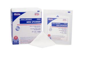 Sterile, New Sponge, 3" x 3", 4-ply