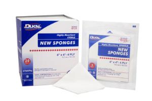 Sterile, New Sponge, 4" x 4", 4-ply