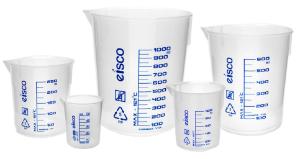 Set of 5 beakers-polypropylene