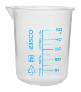 Set of 5 beakers-polypropylene