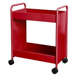 Cart steam two 4" deep trays red