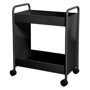 Cart steam two 4" deep trays black