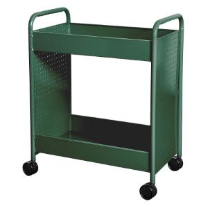 Cart steam two 4" deep trays green