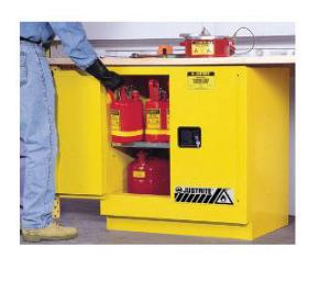 Justrite® Sure-Grip® EX Undercounter Yellow Flammable Storage Cabinets