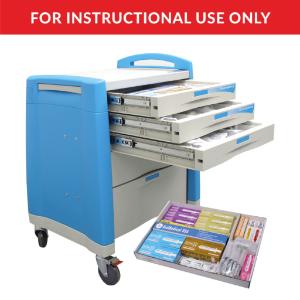 Emergency crash cart, 5 drawer