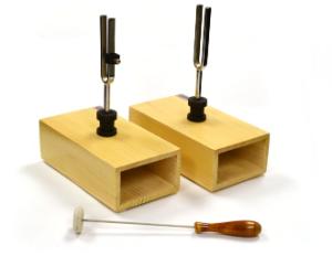 Sympathetic Tuning Fork on Wooden Base