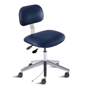 Biofit Bridgeport series static control chair, Low seat height range with aluminum base and casters