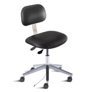 Biofit Bridgeport series static control chair, medium seat height range, aluminum base and casters