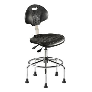 Biofit UniqueU series ergonomic chair, high seat height range with steel base, affixed footring and glides