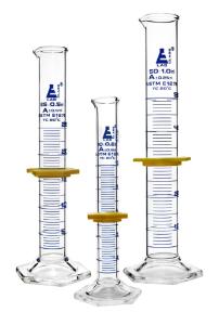 Safety pack measuring cylinder set, 10. 25, 50 ml, class A