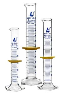 Safety pack measuring cylinder set, 25, 50, 100 ml, class A