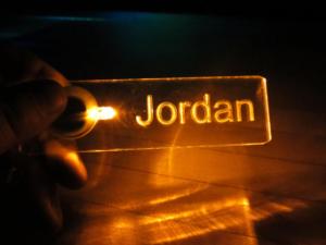 Led acrylic name badge 