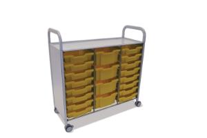 Gratnells Callero Plus Treble Tray Cart 4 Deep and 16 Shallow Trays - 470316-452