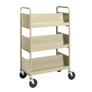 Almond Cart with Three Double-Sided Sloping Shelves