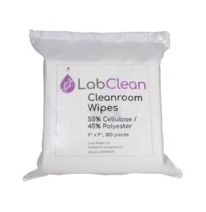 Cleanroom wipes cellulose polyester 9×9