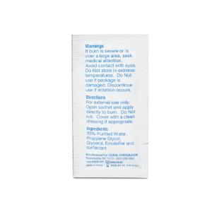 Burn gel sachet bulk for minor burns CS 1000