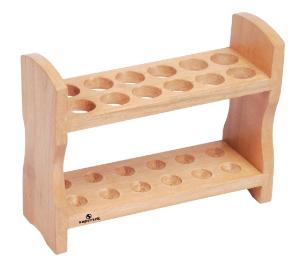 Double Row Wood Test Tube Rack