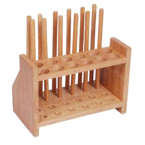 Double Row Wood Test Tube Support