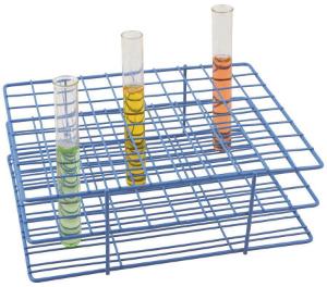 Blue Epoxy-Coated Steel Wire Test Tube Racks