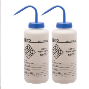 Wash bottles, Sodium hypochlorite, 1000 ml