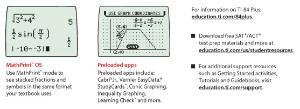 TI-84 Plus Features