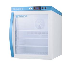 Pharma-vaccine series refrigerator with glass doors, 1 cu.ft.