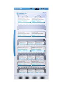 Pharma-vaccine series refrigerator with glass doors, 8 cu.ft.