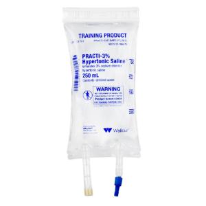 117HT Practi-3% hypertonic saline 250ml IV bag Hi-Res