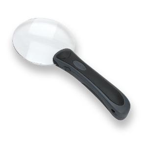 Led lighted rimless 2X magnifier