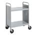 Gray Cart with Two Flat Shelves